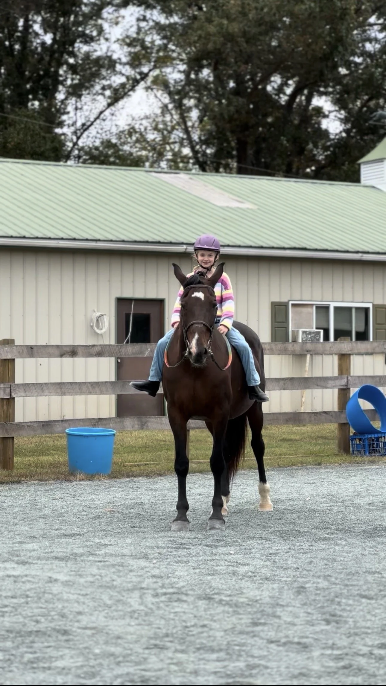 Oakland Student Riding Horse