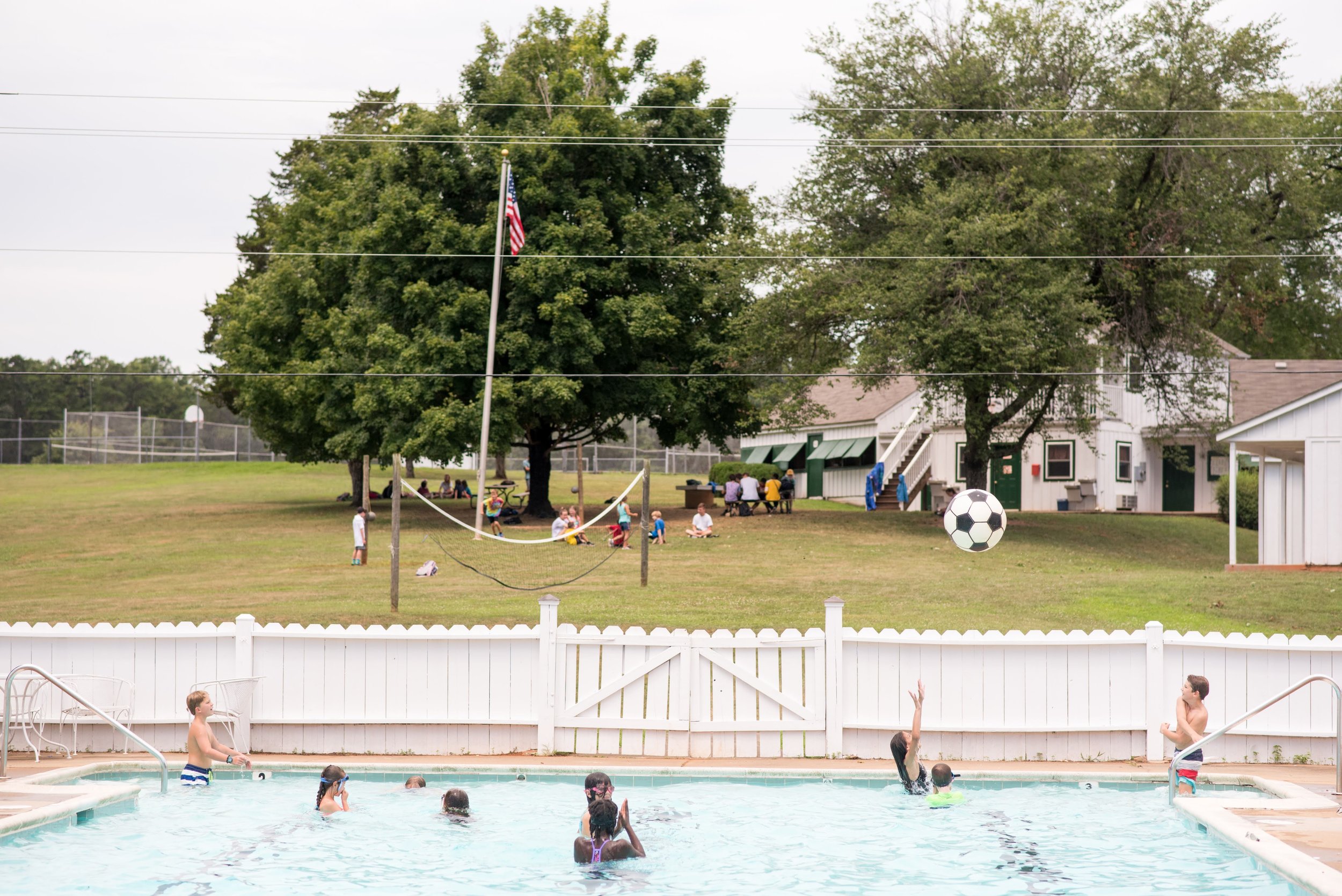 Oakland Students Playing in Pool