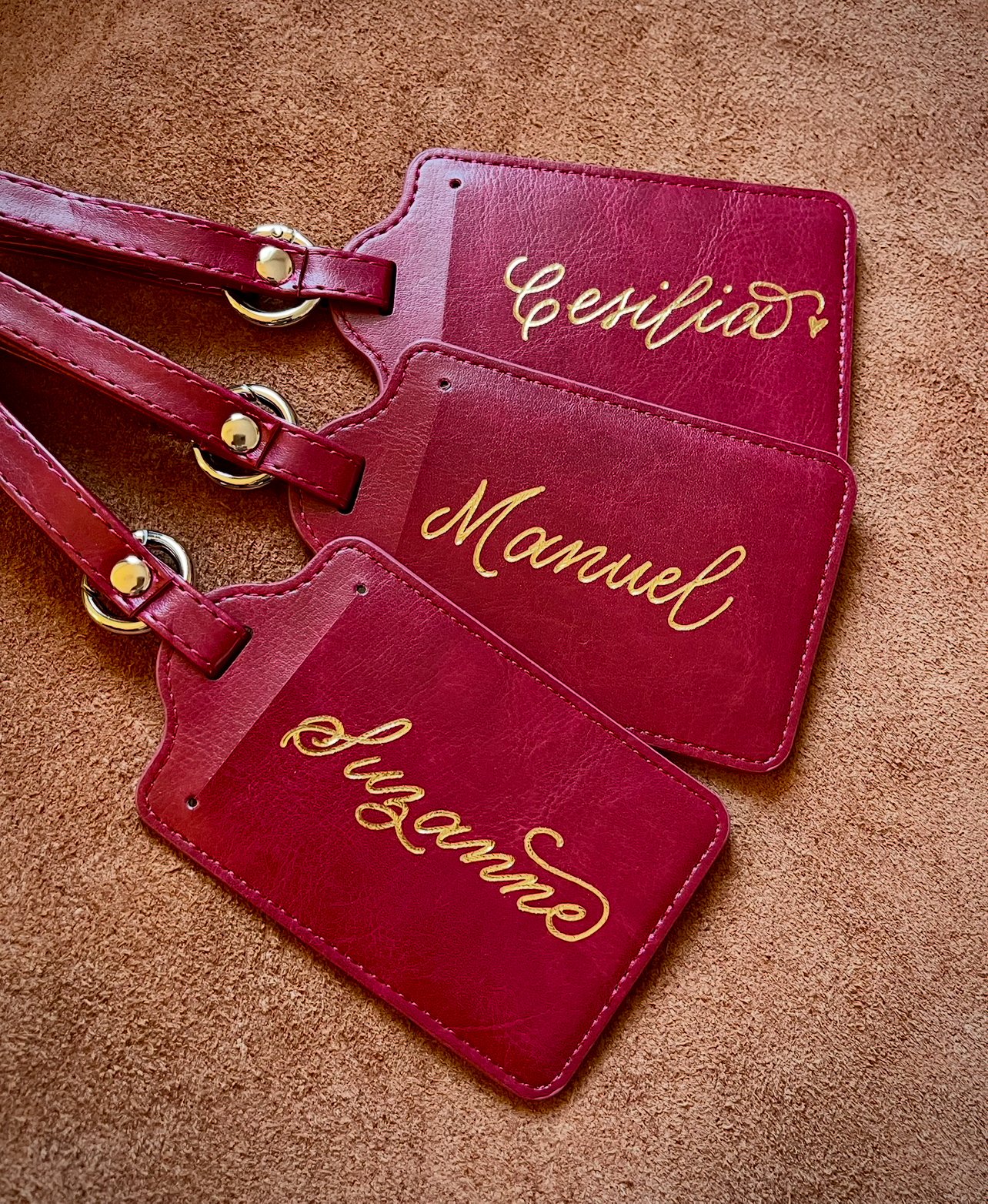 Hot foiled luggage tags by Cecy.jpg