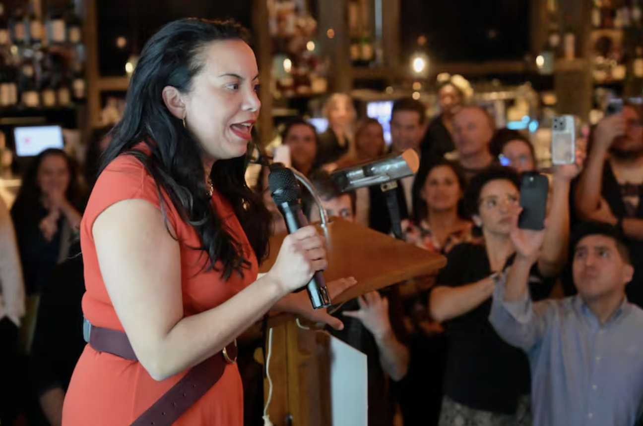 Progressive Analilia Mejia celebrates victory in 13-person primary to replace Mikie Sherrill in Congress