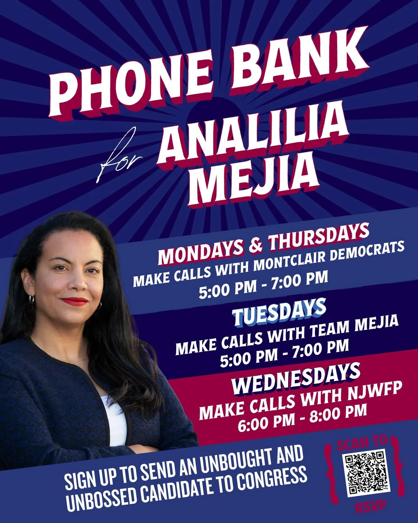 📞 April 16 is fast approaching, and every week we&rsquo;re calling voters and talking about the issues that matter to them.

Make sure to sign up today at https://www.mobilize.us/analiliafornj/ to help expand our movement for a brighter future. Link
