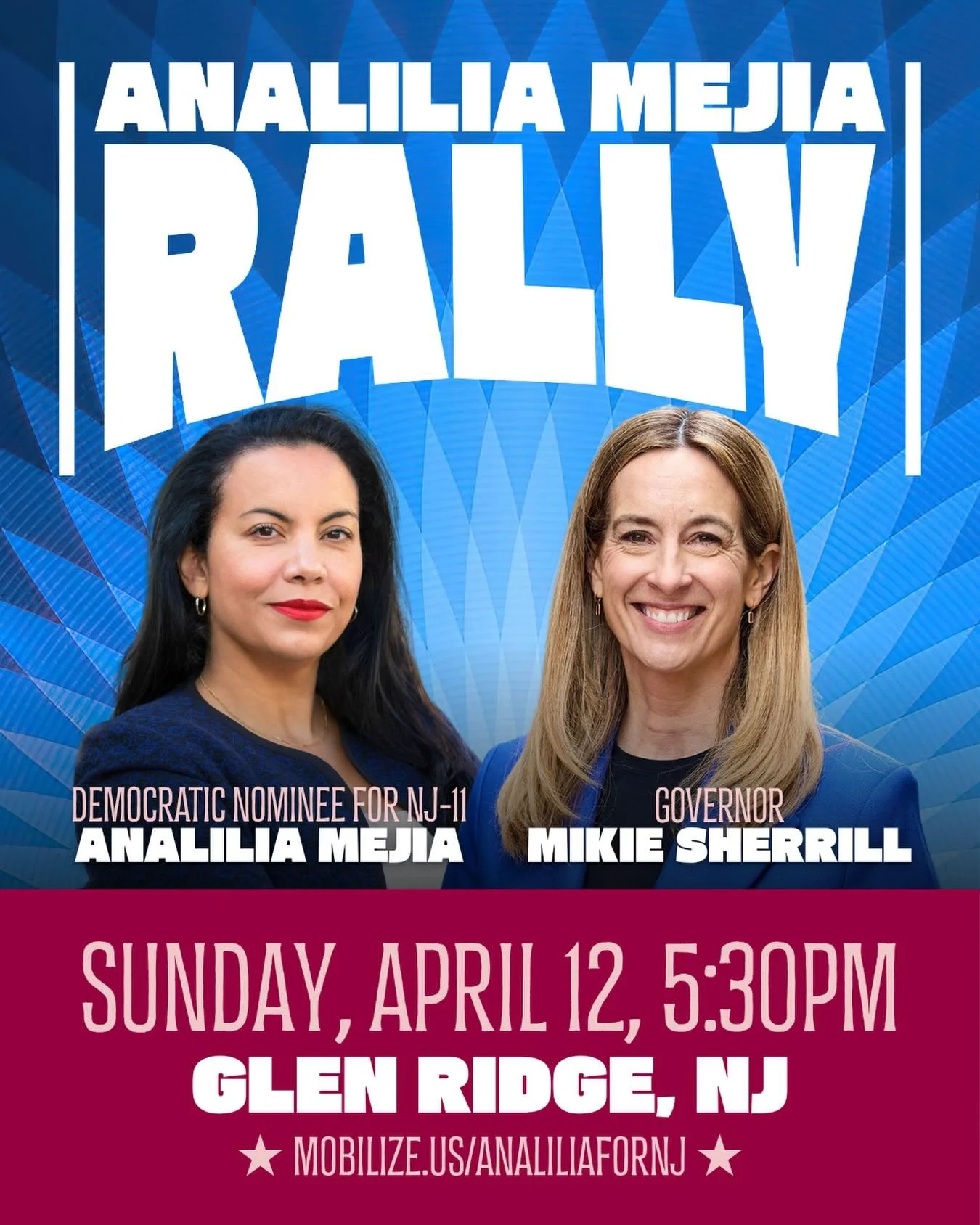 Tomorrow marks 4 days until Election Day.

I&rsquo;m rallying with Governor @mikiesherrill on the issues facing our community and why we need to get out and vote.

The stakes are high. We can&rsquo;t sit this out.

RSVP: https://mobilize.us/s/XAFW9S