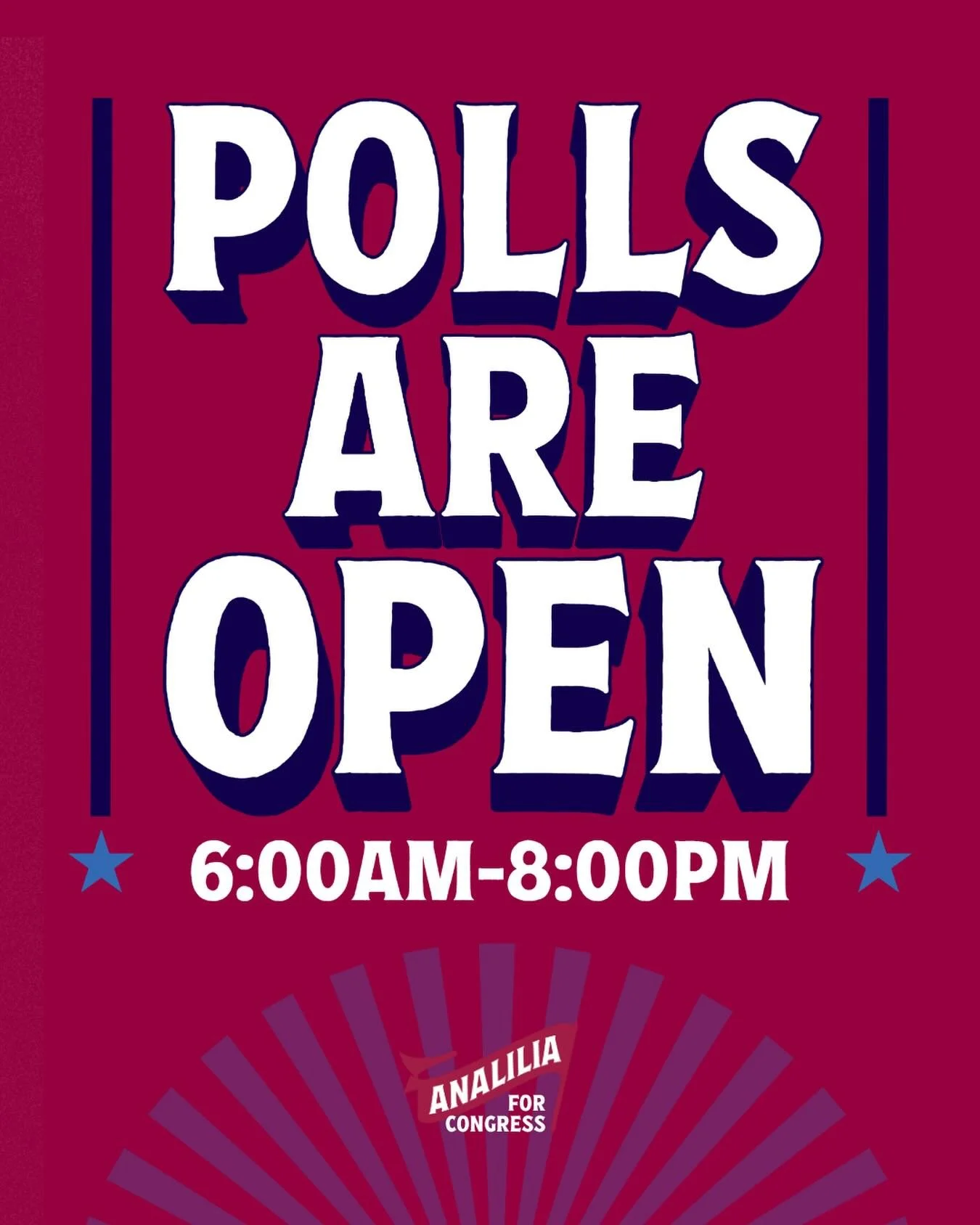 🗳️It&rsquo;s Election Day and polls are OPEN!

Now is our chance to reclaim our power and send an organizer to Congress.

Polls are open from 6 AM to 8 PM. You can find your polling location at vote.nj.gov.

Let&rsquo;s bring it home!