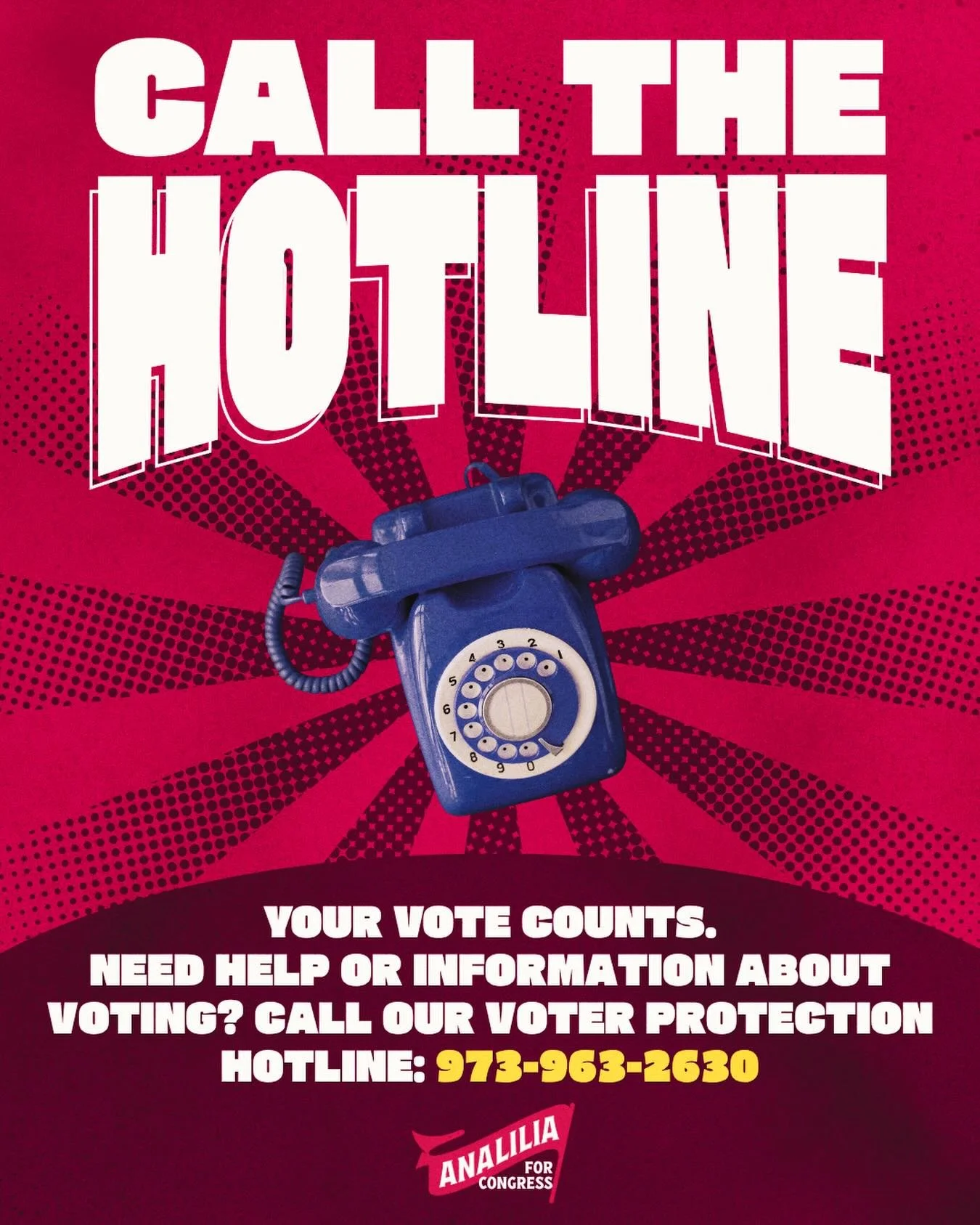 Need help or information about voting? Team Mejia is on the line! Call our VOTER PROTECTION HOTLINE at 973.963.2630

Remember to cast your ballot by 8PM TONIGHT! Find your polling place at vote.nj.gov