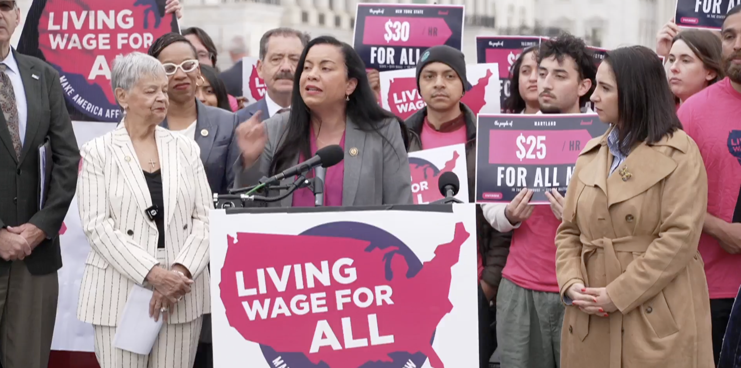 WATCH: Congresswoman Analilia Mejia Co-Sponsors $25/Hr Federal Minimum Wage Bill
