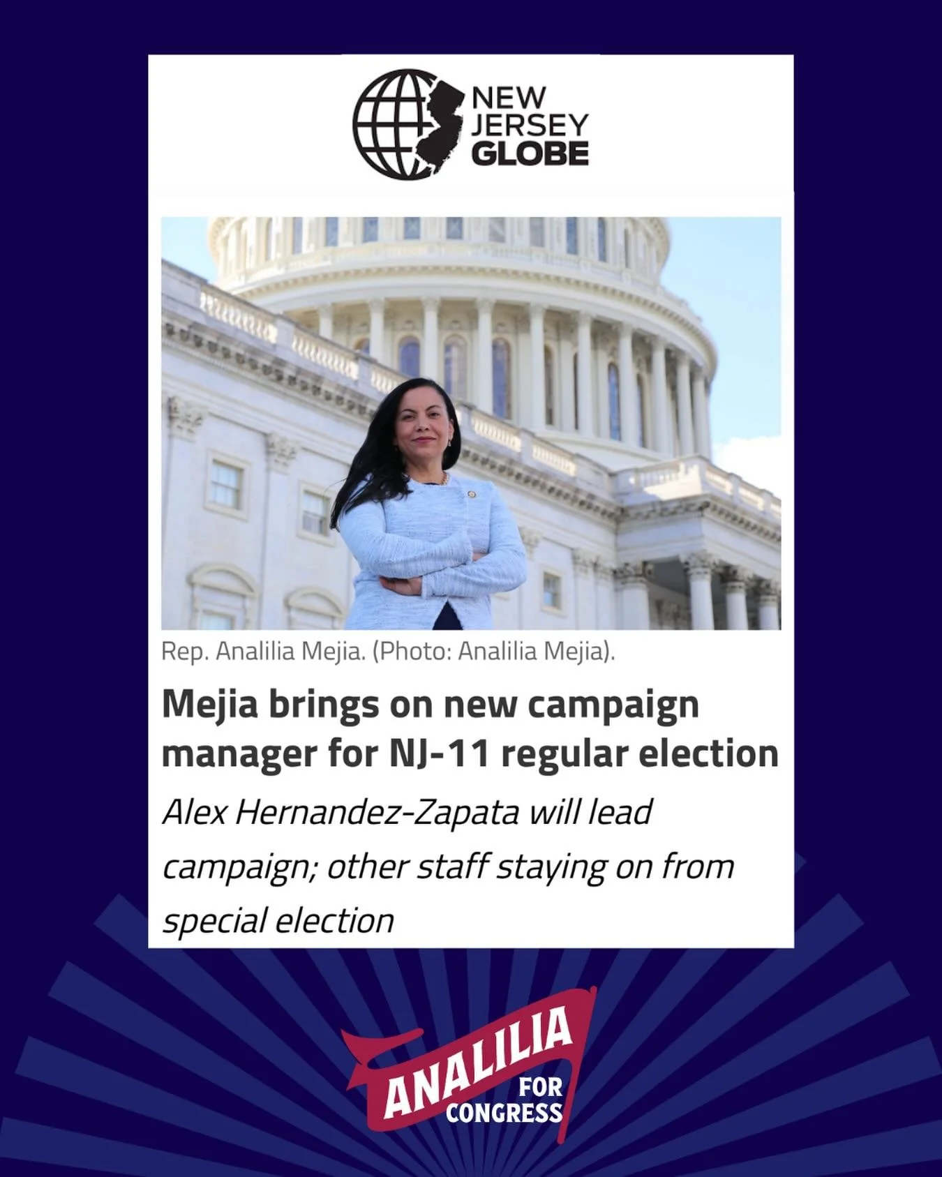 Team Mejia, say hello to our newest member: Alex Hernandez-Zapata! 

Our campaign is built and run by organizers - and Alex is no different. He brings a wealth of experience fighting for New Jerseyans to our campaign.

As campaign manager, he&rsquo;l