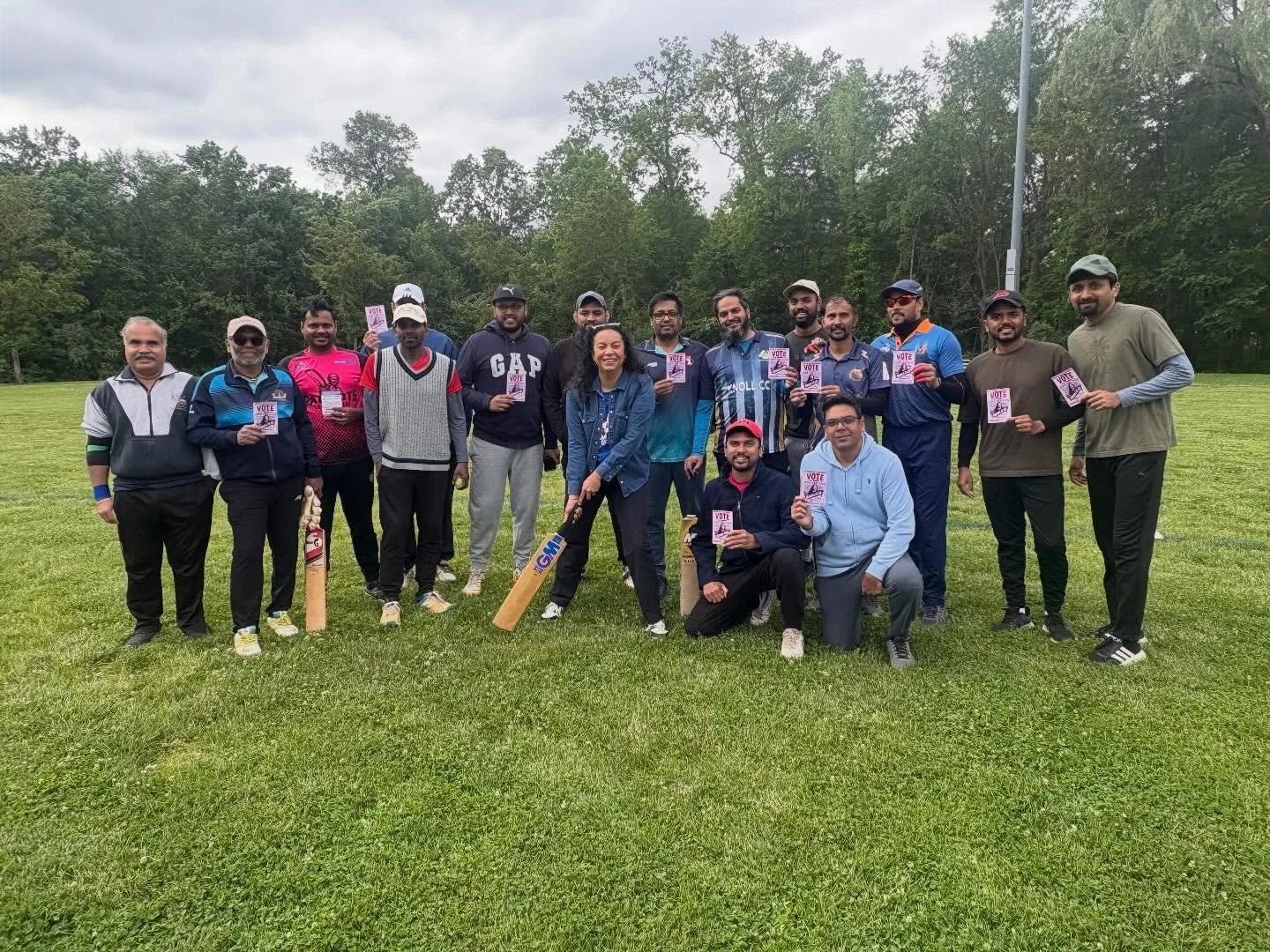 Became a natural at playing cricket today!🏏

Had a blast with families in Parsippany this morning. Thanks to Mayor Pulkit, Councilwoman Patel, the Parsippany Democratic Committee, and all the families for the warm welcome this morning!