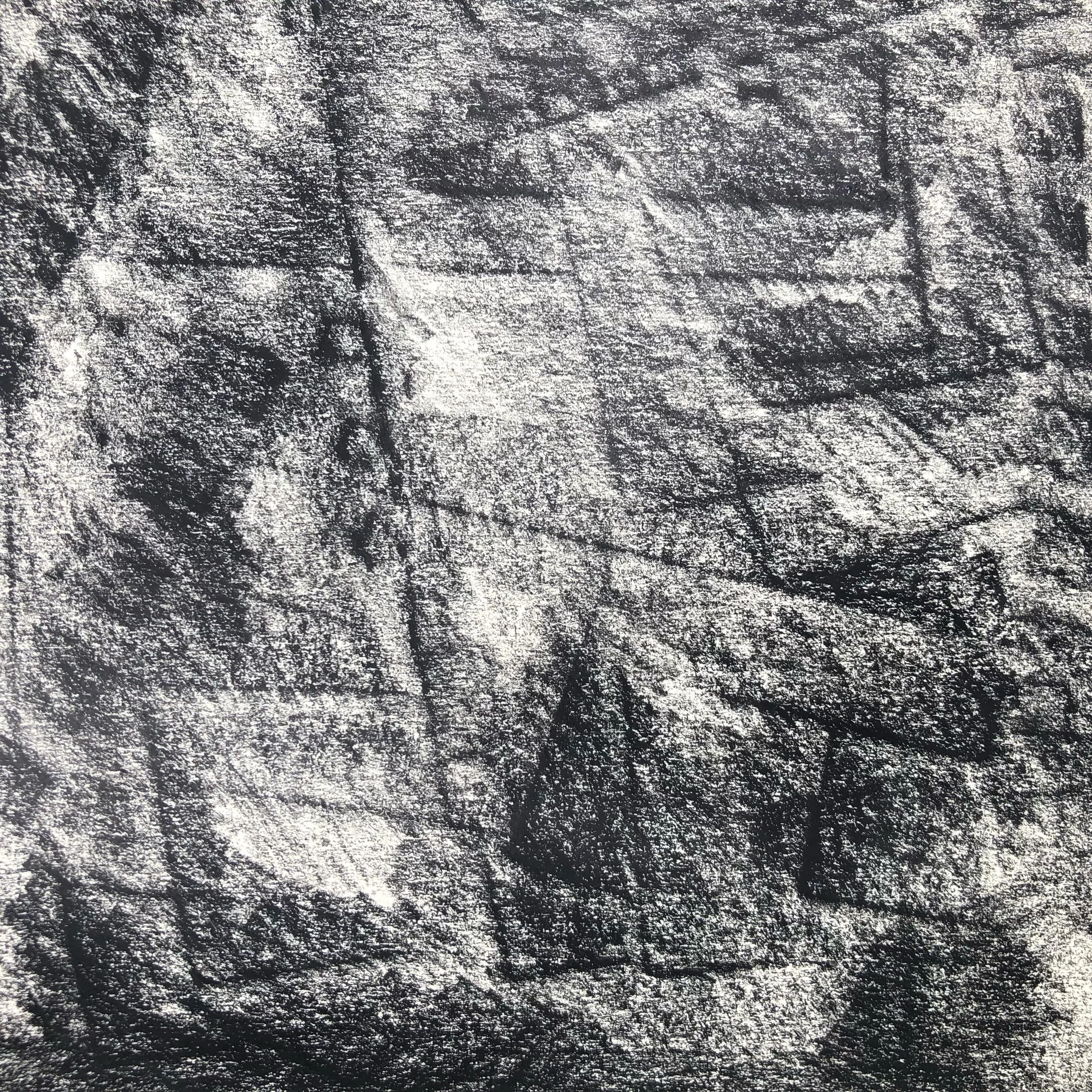China marker rubbing: simply repositioning and drawing over the  edges of a torn-out spiral bound sketchbook page. Fun to watch things fade in and out during the process.  #sketchbookdrawing  #drawingexperiment