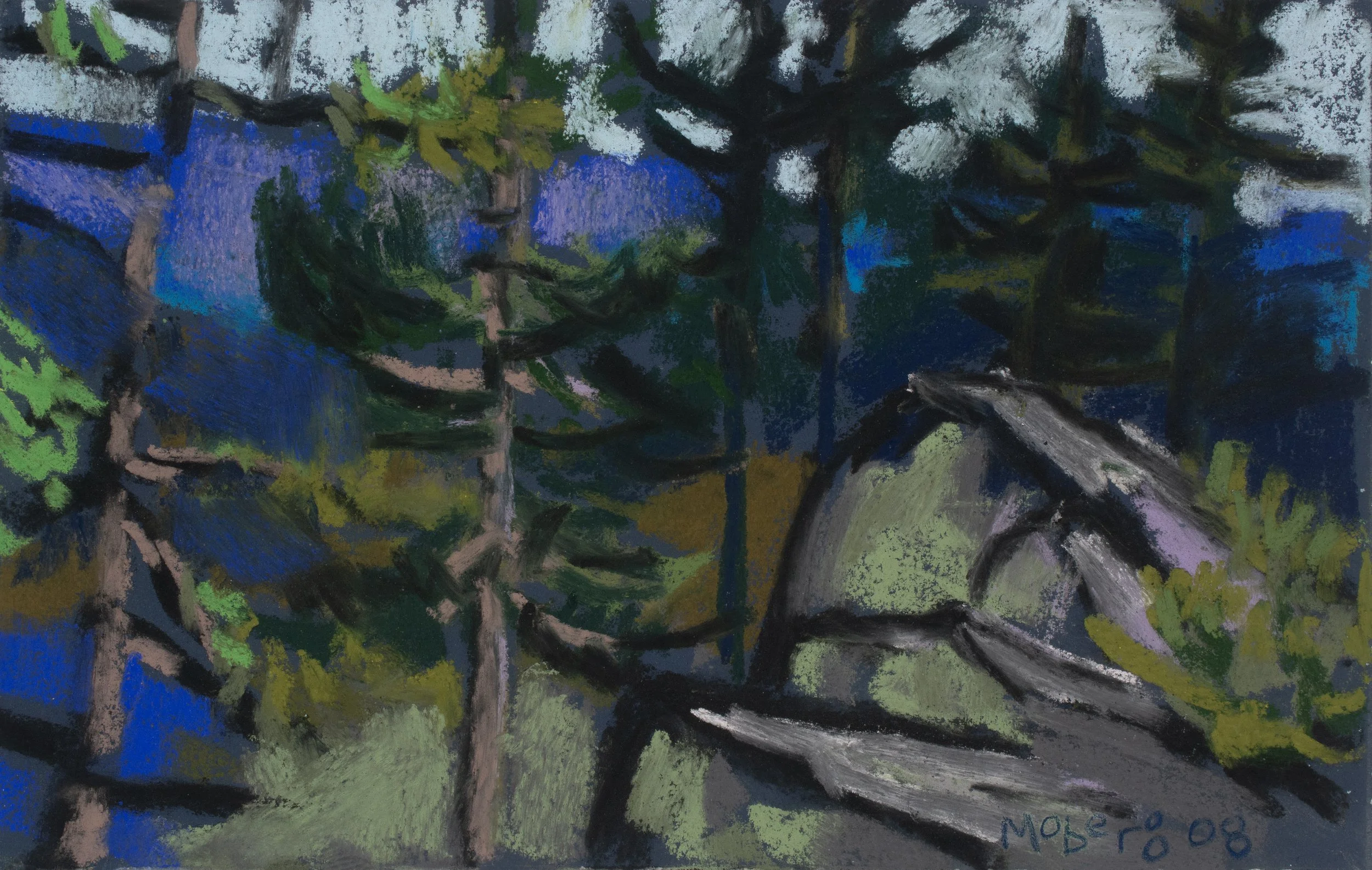  Peregrine Ridge, Pastel, 4.5 x 7”