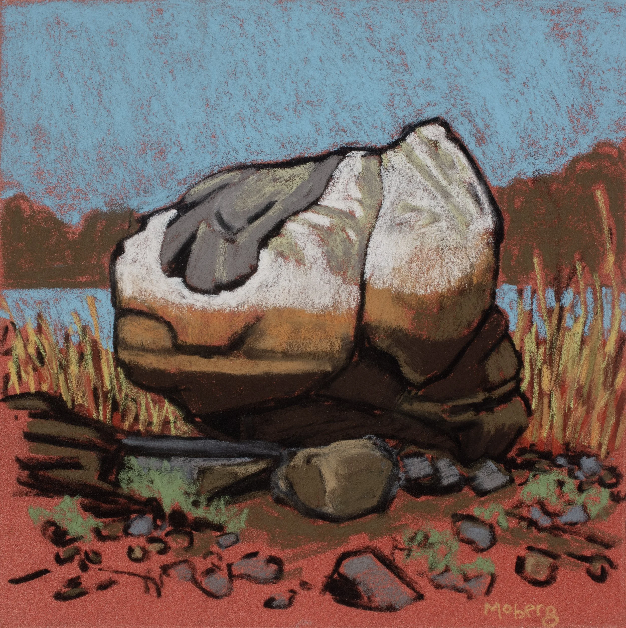 Glacial Resident, Pastel, 8 x 8”