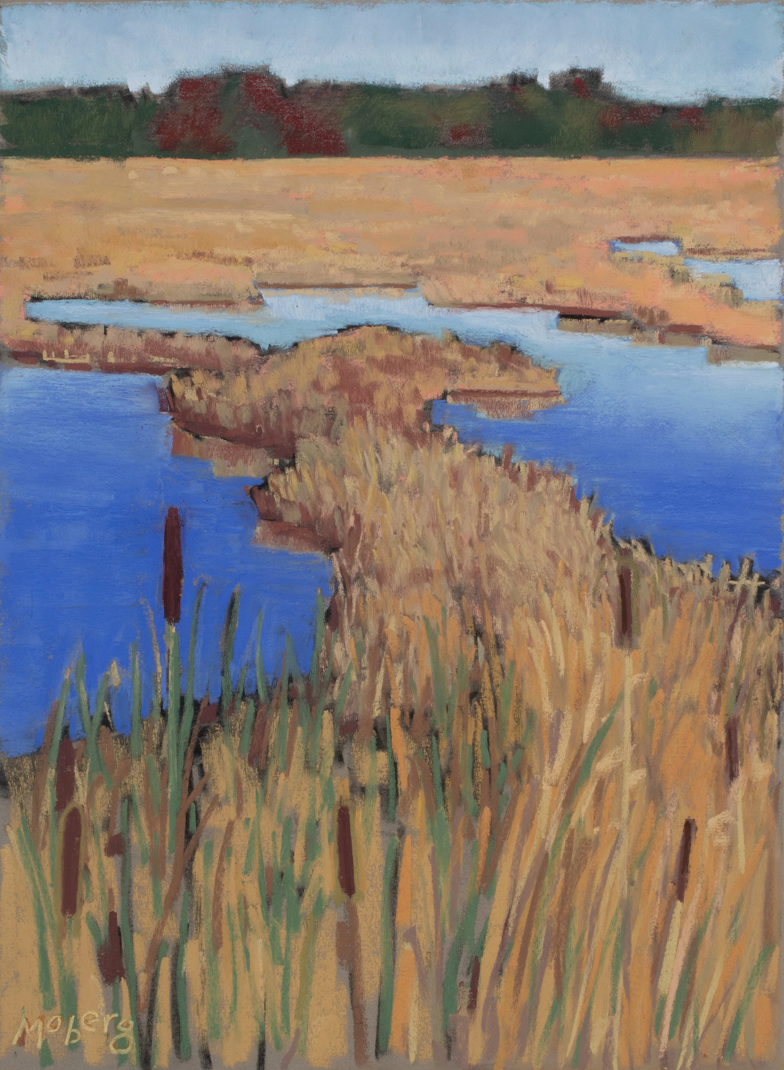 Bright November, Pastel, 12 x 9”