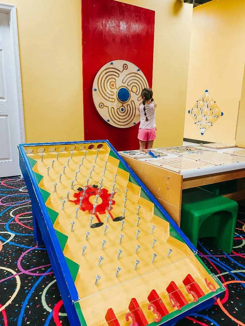 girl playing at the playroom in forest hill maryland