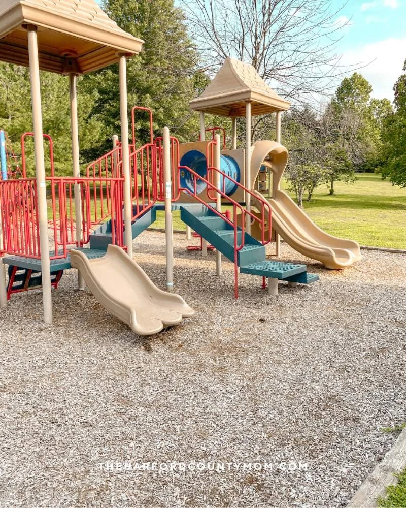 The playground at Abingdon Library in Maryland is perfect for free activities in Harford County. Visit the playground, the attached library, and trail for a fun-filled day fit for all ages