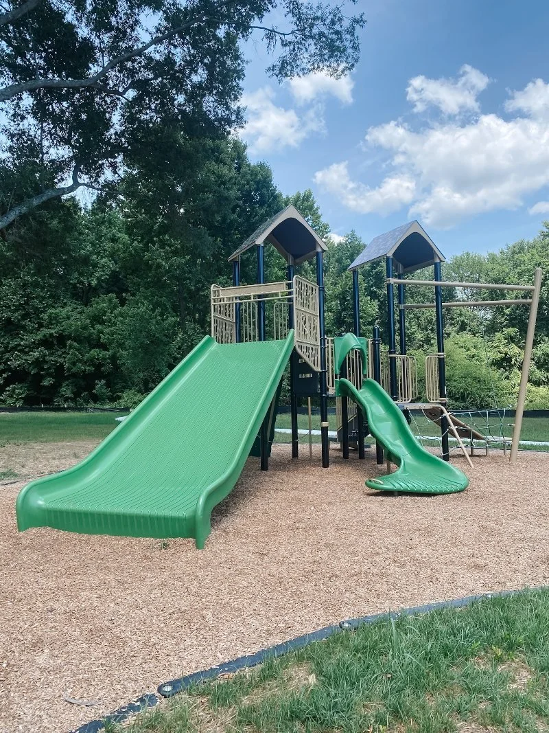 playground slides at mildred kelly park in edgewood maryland