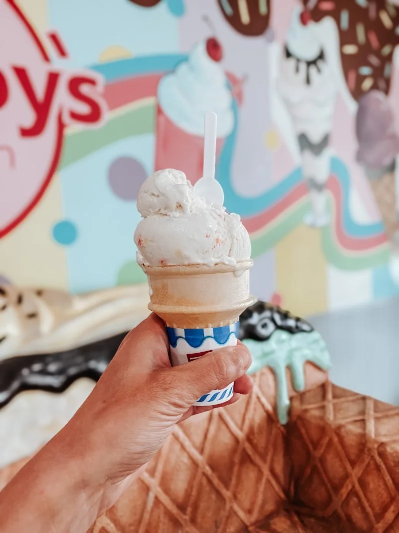 handheld ice cream cone from bomboys ice cream in havre de grace md