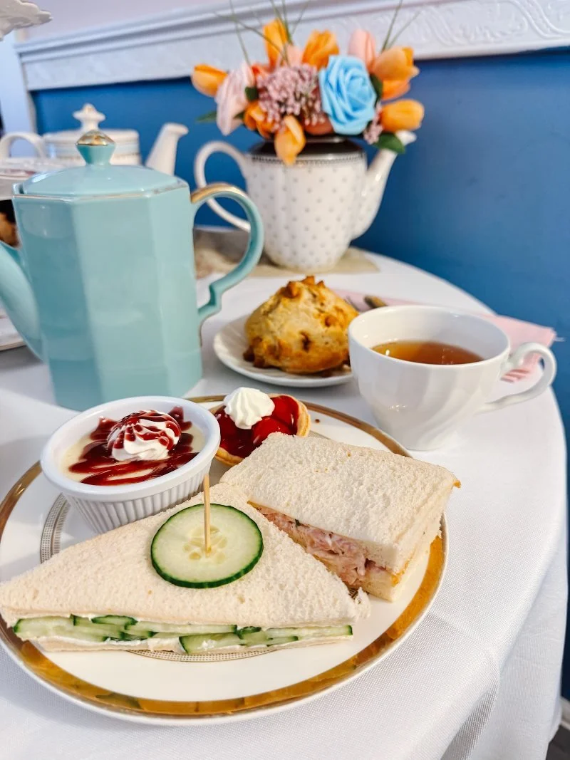 tea and sandwiches at bella's tea room in havre de grace maryland