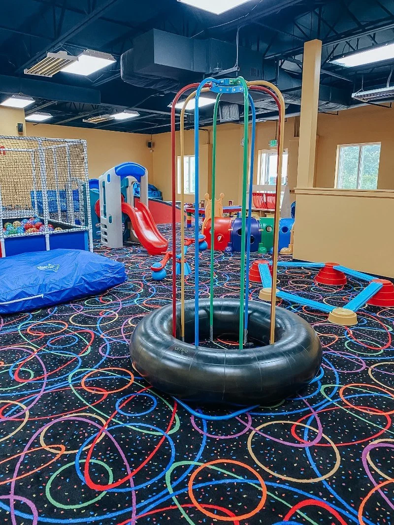 donut bounce and other activities featured in a photo fr=or the playroom in harford county maryland