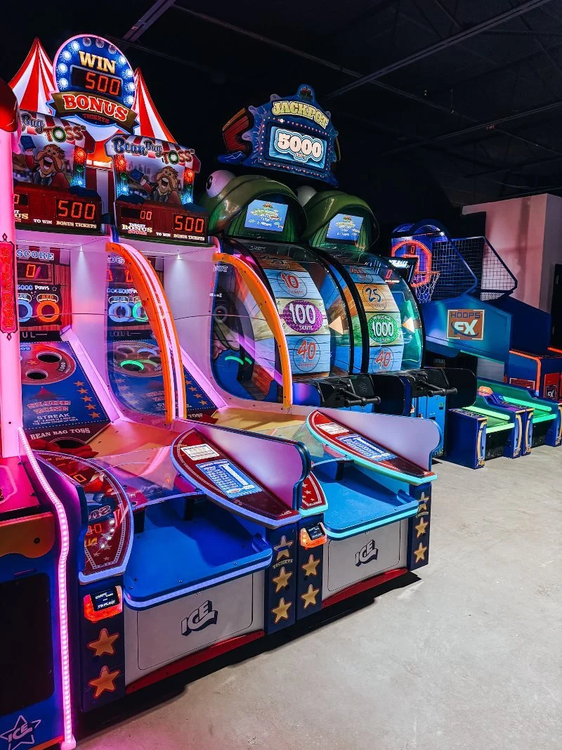 arcade games at pirates cove family fun center in havre de grace, maryland