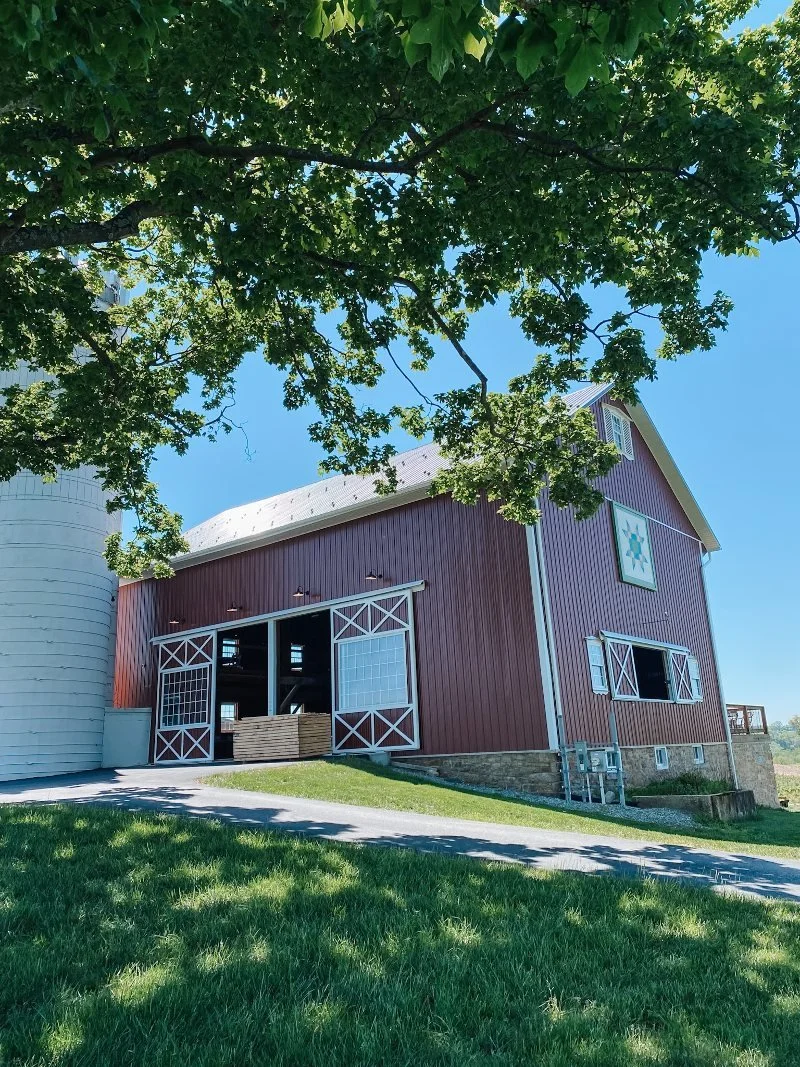 photo of the main barn at stone view farm in darlington maryland