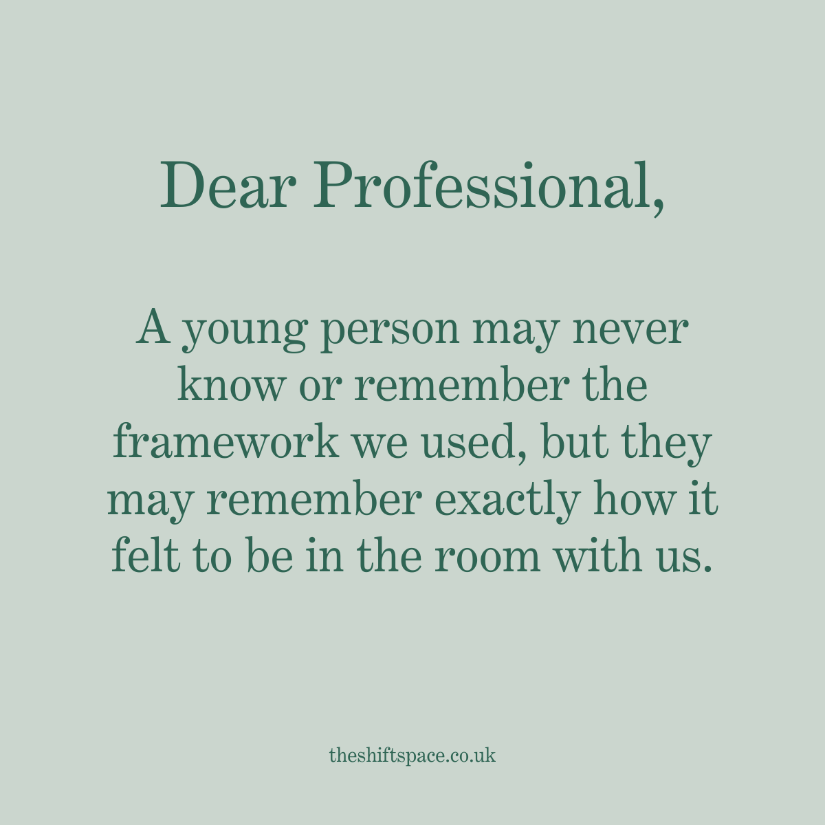 Dear Professional