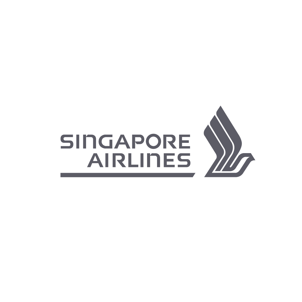 Singapore Airlines logo on a black background