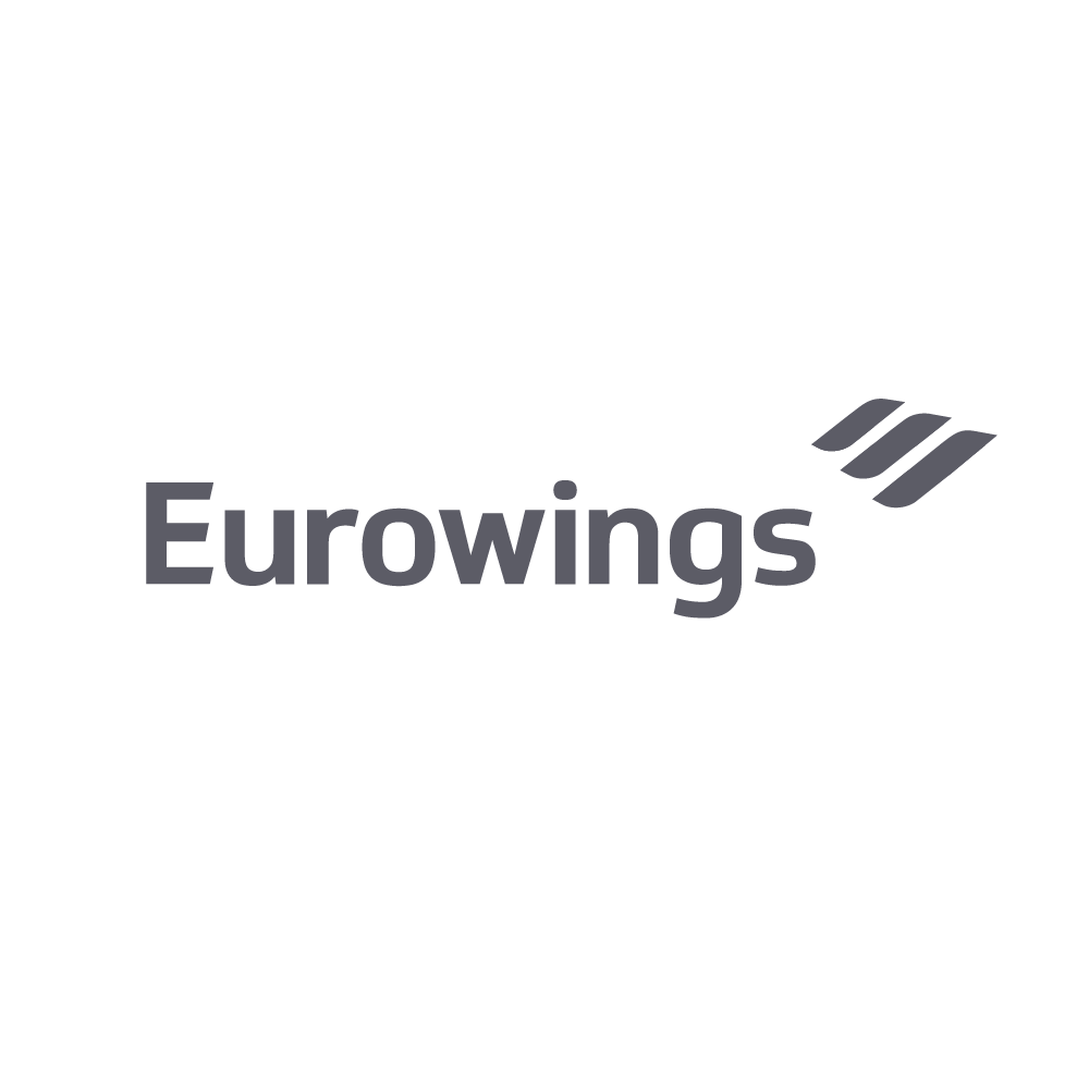 EuroWings logo featuring a stylized bird with three gray stripes on its wing