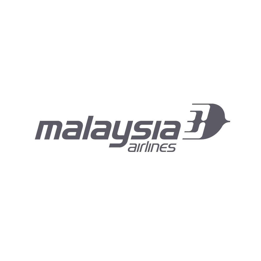 Malaysia Airlines logo in black and gray.