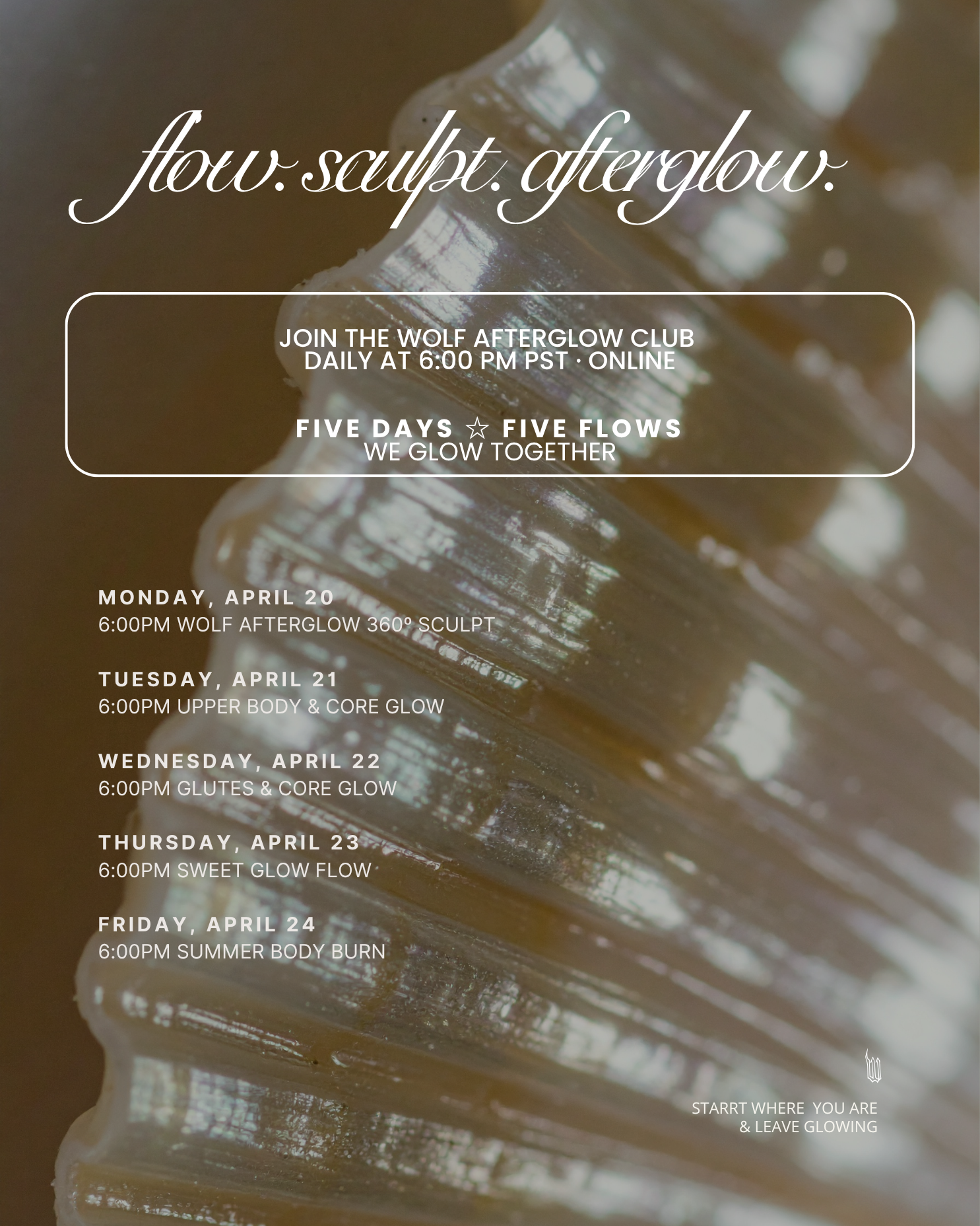 Flow, Sculpt, Afterglow Reset