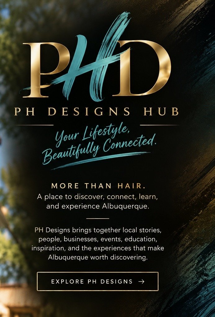 A place to discover, connect, learn, and experience Albuquerque. Ph Designs brings together local stories, people, business, events, education, inspiration, and the experiences that make Albuquerque worth discovering.
