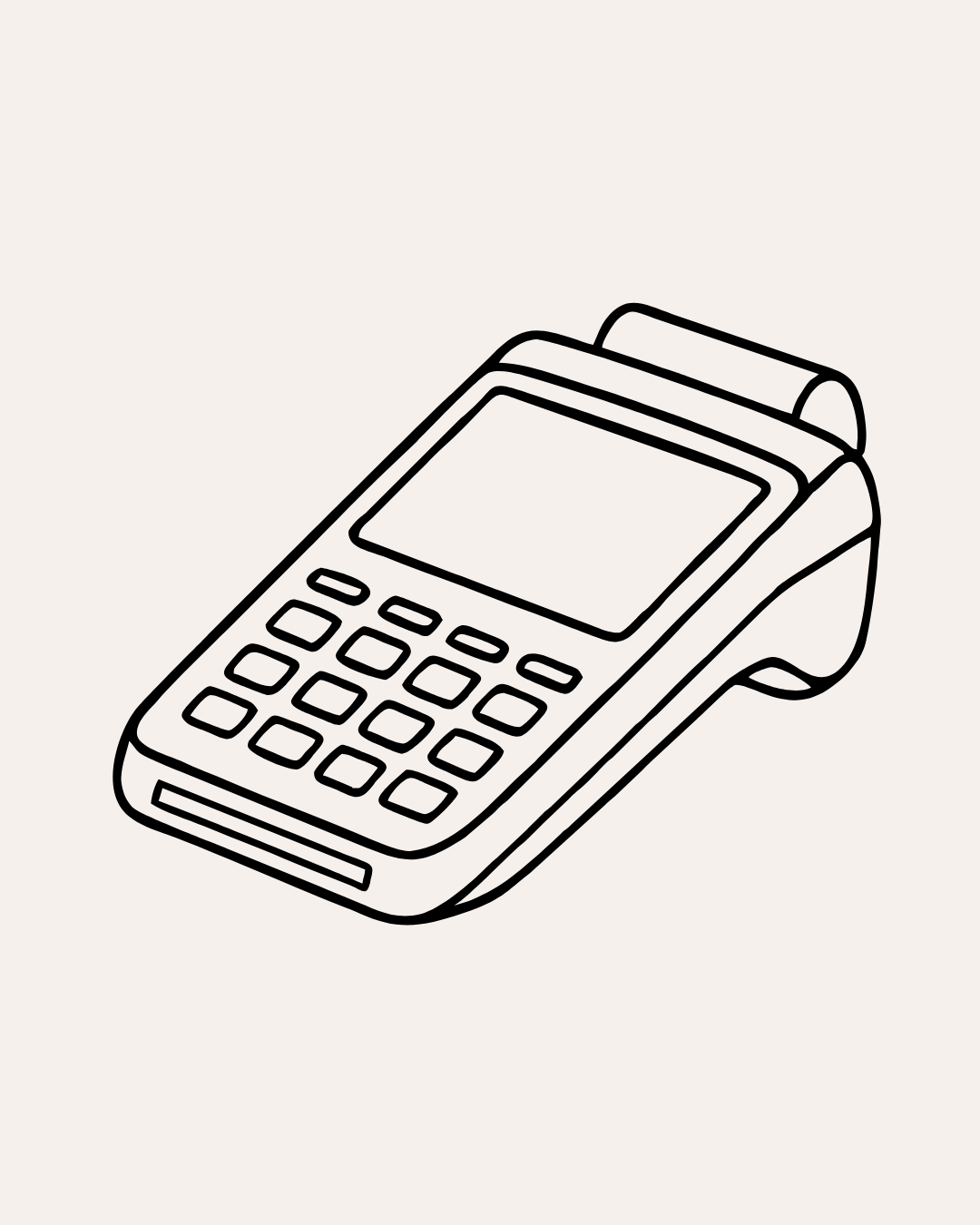 Card machine for merchant facilities