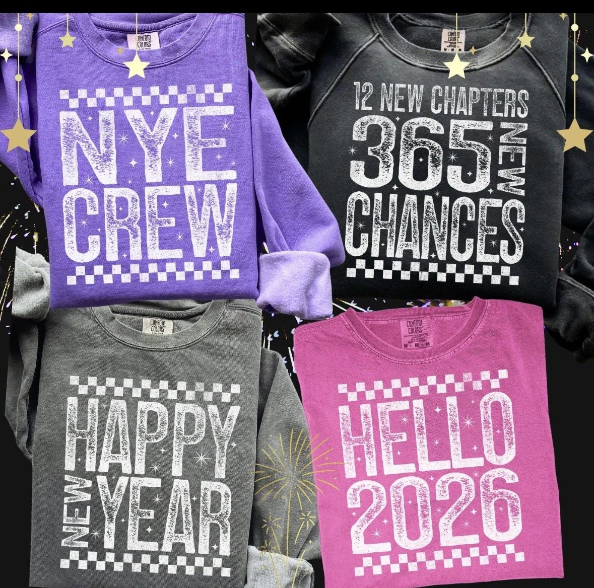 New Year Graphic Sweatshirt