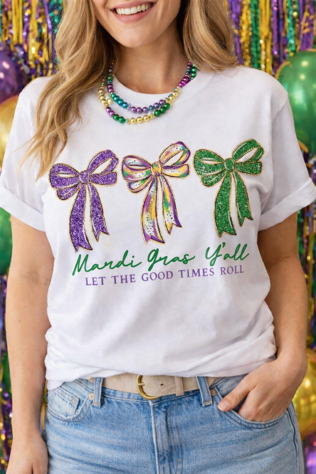 Mardi Gras Y’all Graphic Tee