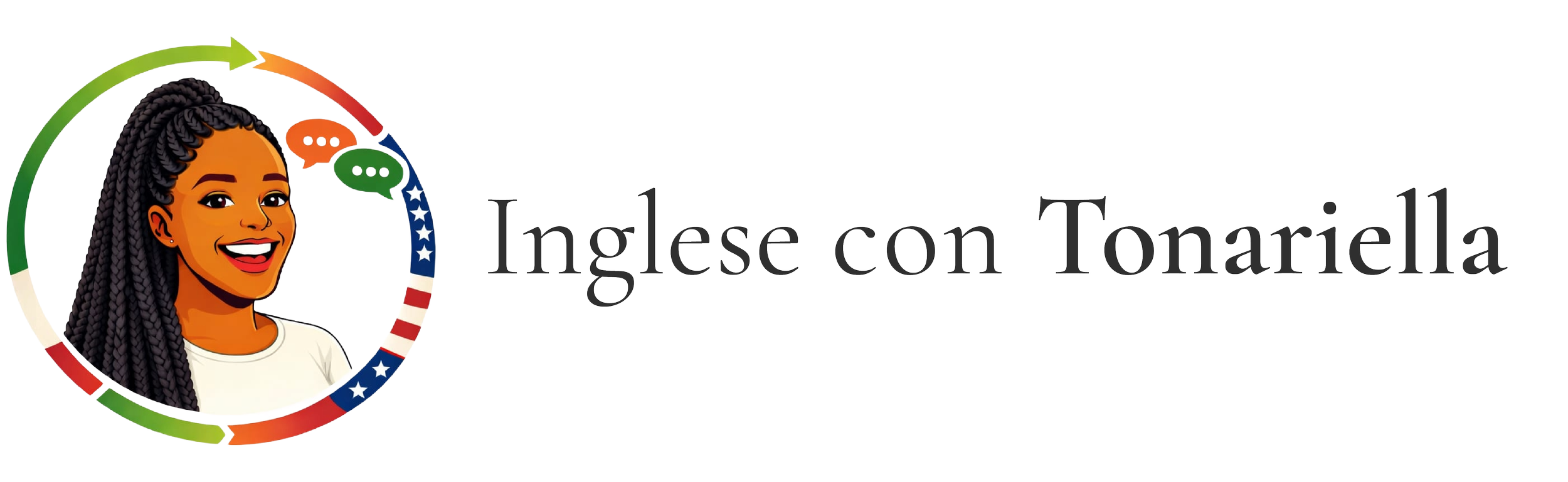 Logo di Inglese con Tonariella, metodo di conversazione in inglese
