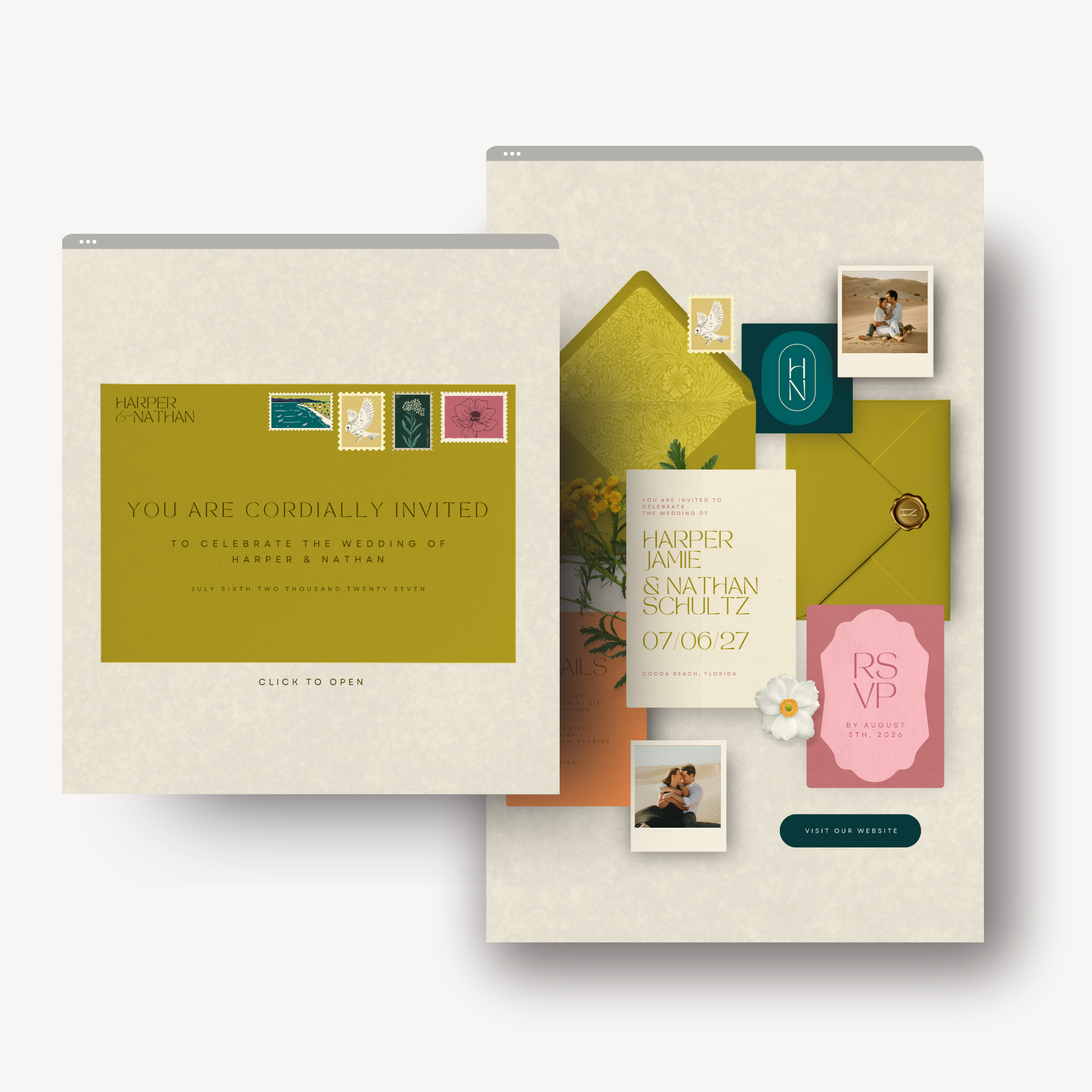 Midcentury Invitation Suite