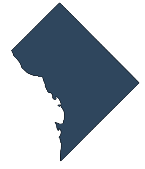 Elite Sitters & Care Co service area map of Washington DC – representing premium childcare and event babysitting services for families and corporate clients in the nation’s capital.
