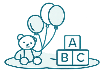 Elite Sitters & Care Co Event Childcare icon – balloon and child symbol representing professional childcare for weddings, conferences, and corporate events across the DMV region.