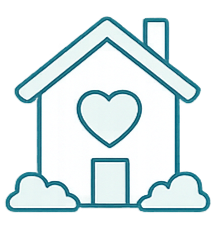 Elite Sitters & Care Co Babysitting Services icon – house symbol representing trusted in‑home childcare for families in the DMV region, professional babysitters for occasional and recurring care.