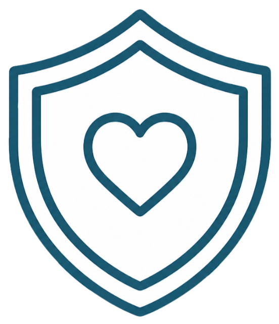 Shield with a heart inside
