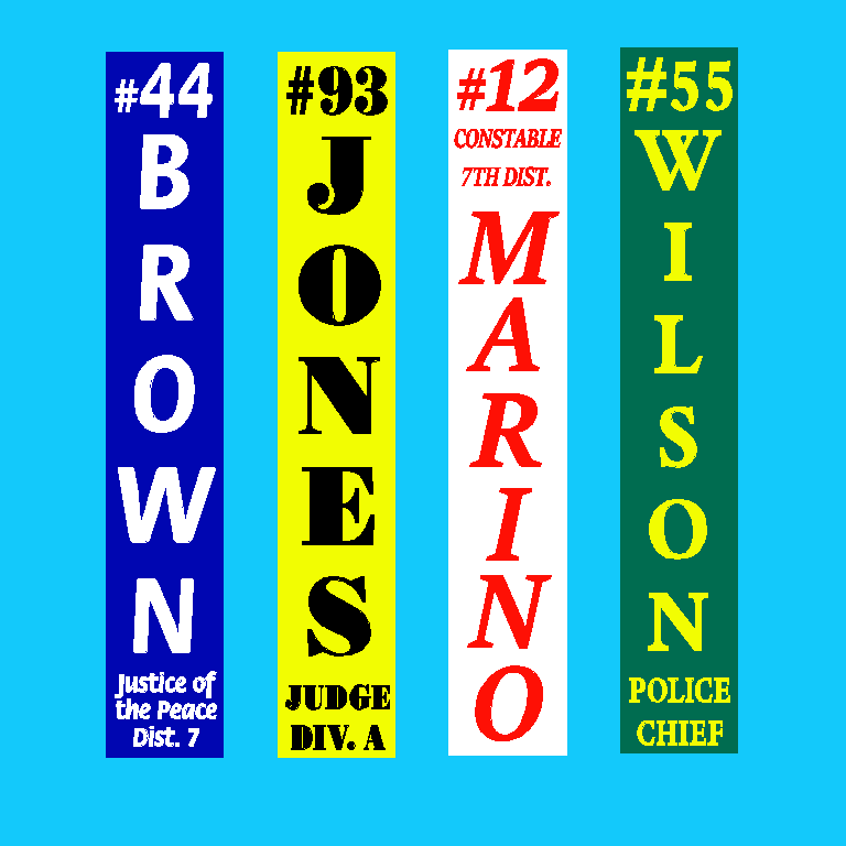 Precinct Vertical Signs