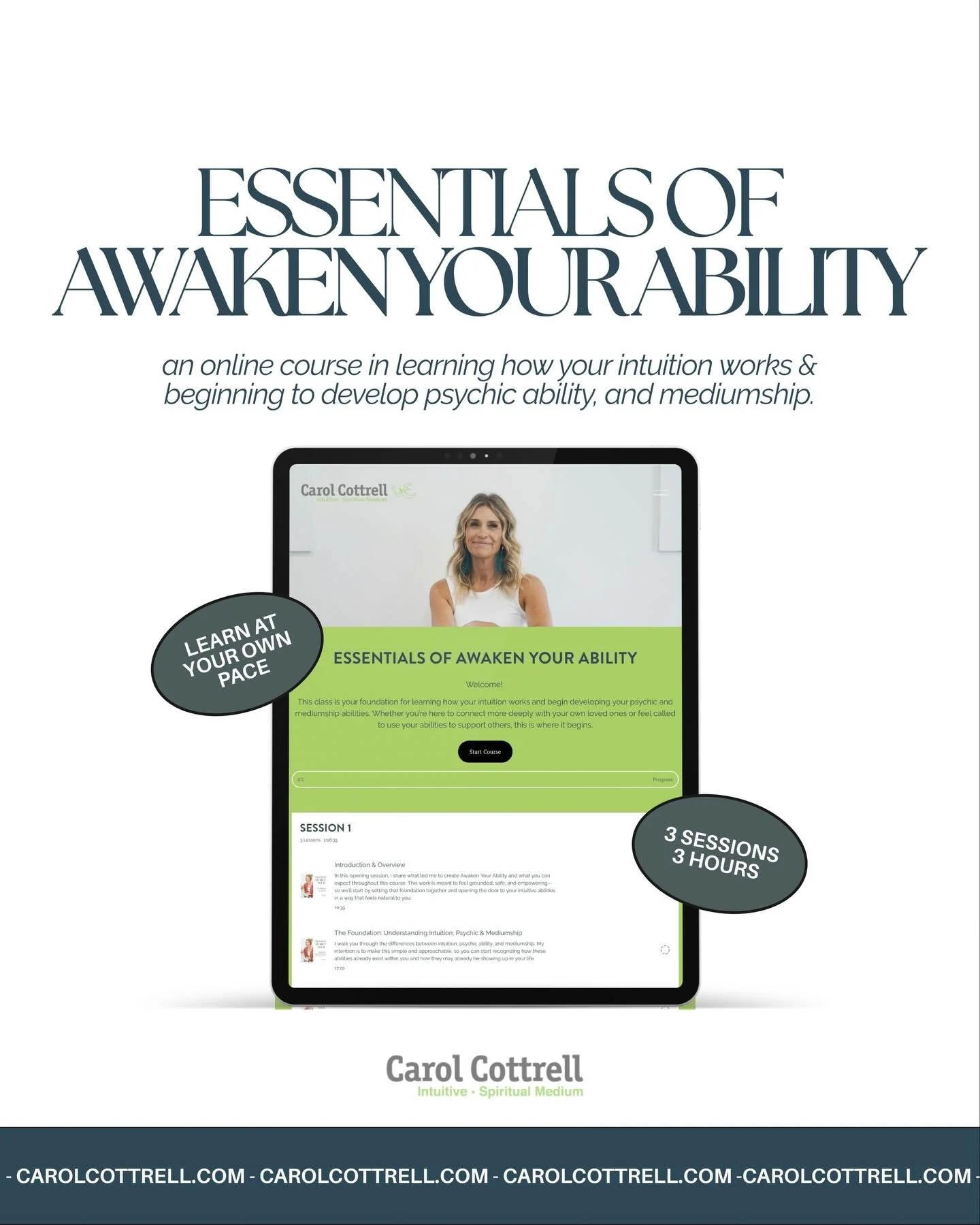 I&rsquo;m so excited to finally share The Essentials of Awaken Your Ability in a way that you can access anytime, anywhere.

These teachings have been such a big part of my journey, and this is what I feel most passionate about. Helping people realiz