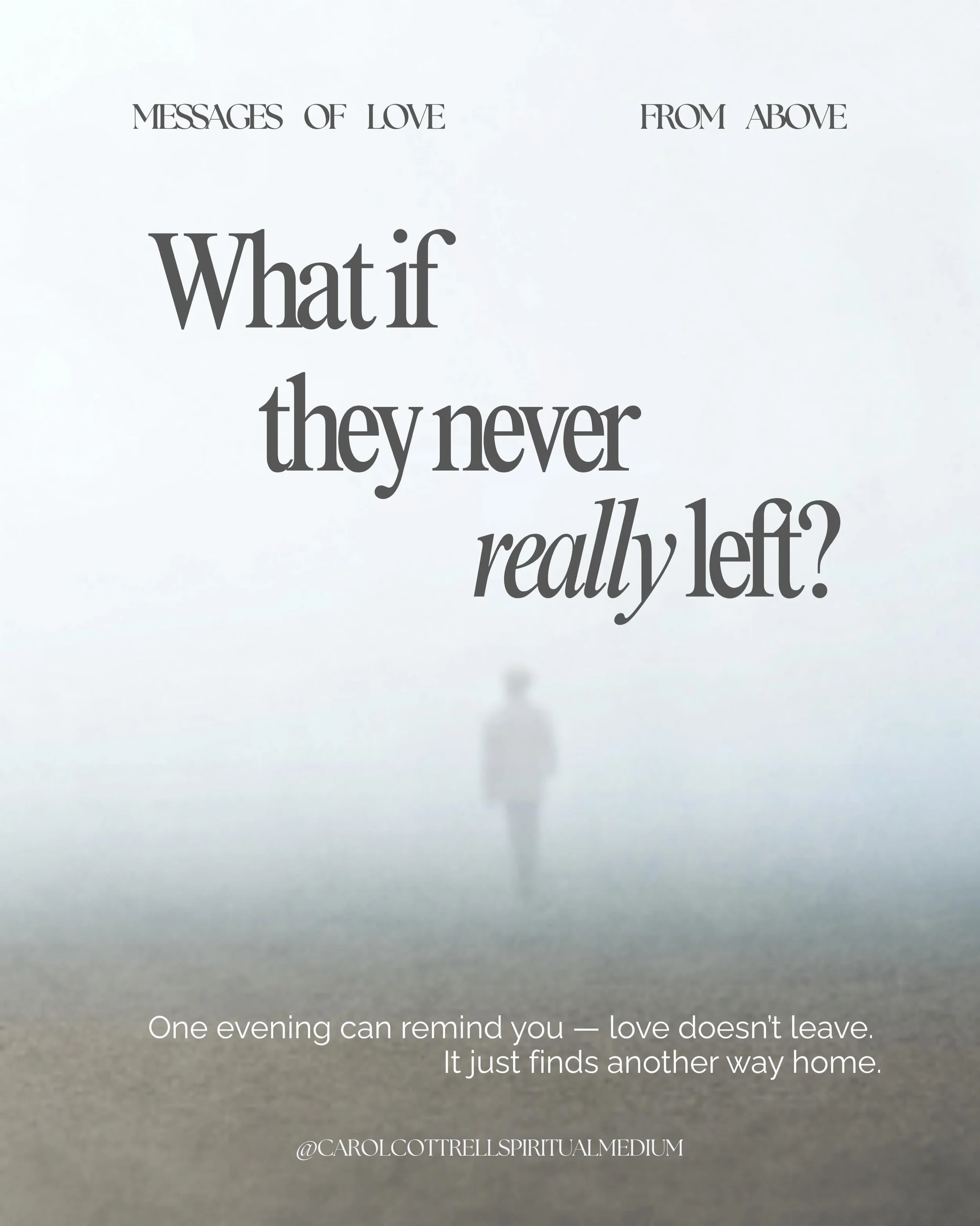 What if the person you&rsquo;ve been missing has been trying to reach you all along?

Join us LIVE at South of Broadway Theater in Charleston, SC on May 9th for a live mediumship demonstration filled with lots of connection, healing, and love that do