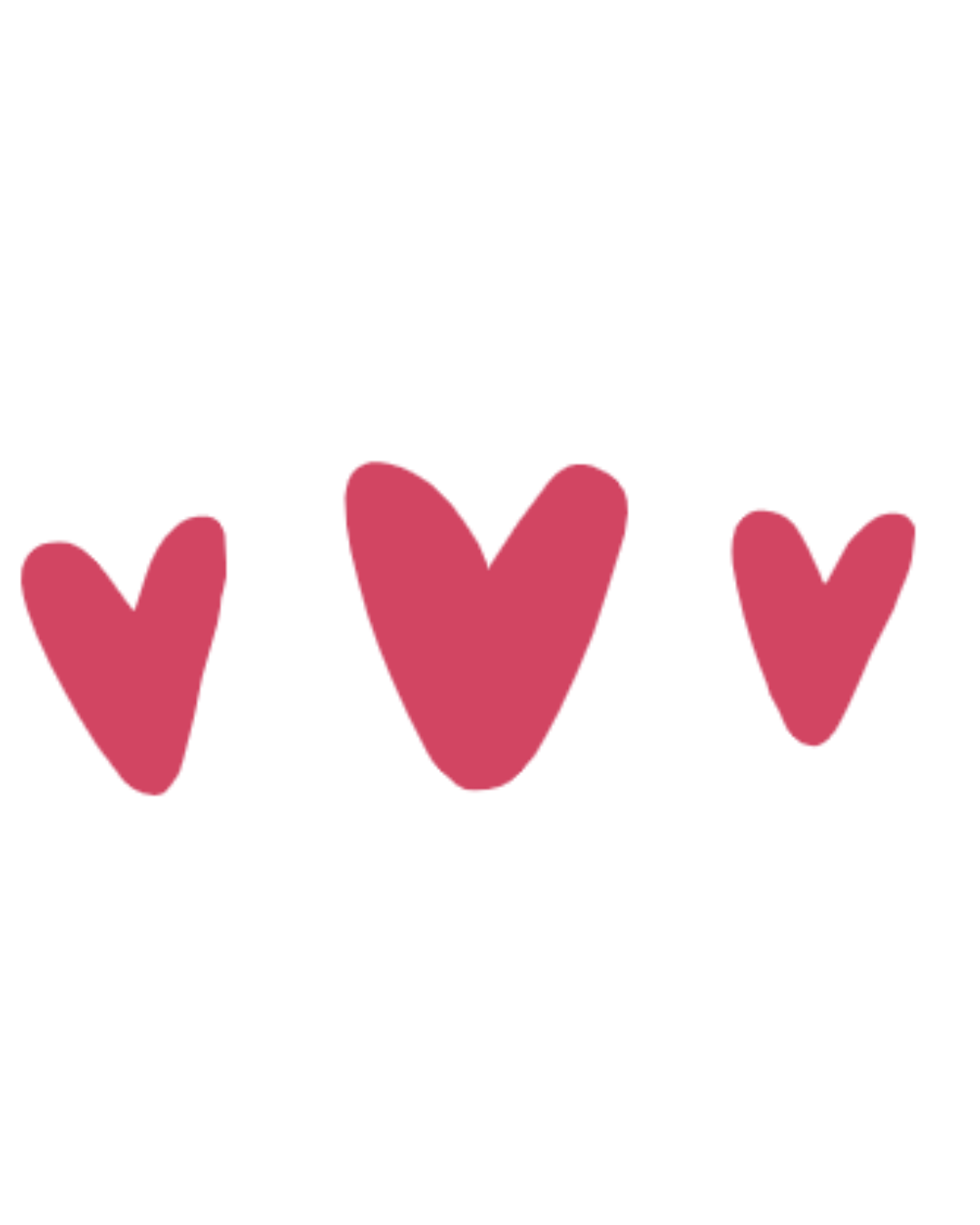 Pink paper hearts in a purple box