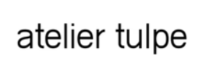Text reading 'atelier tulipe' in black on a white background.