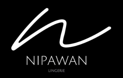 Logo for Nipawan Lingerie featuring a stylized white handwritten letter 'h' on a black background with the brand name and 'LINGERIE' underneath.
