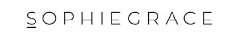 Logo with the text 'SOPHIEGRACE' in black, modern font
