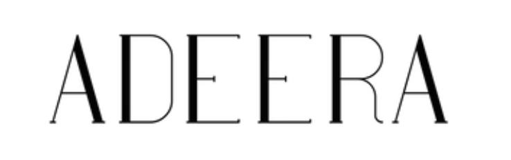 Text that reads 'ADEERA' in black capital letters on a white background.