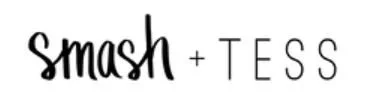 The image displays the words 'smash + TESS' in black text on a white background.
