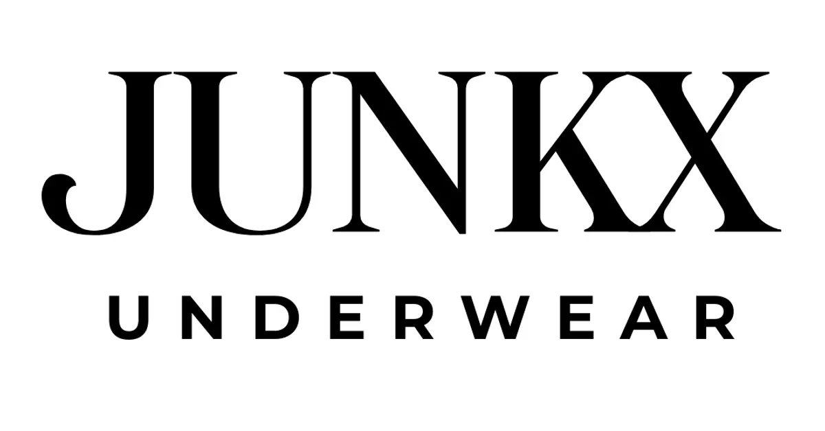 Logo for JunkX Underwear in black text on a white background.