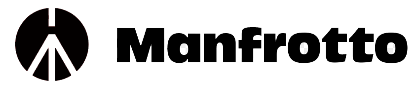 Logotipo do Manfrotto com símbolo de paz