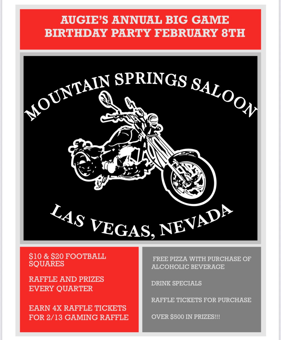 Augie’s Annual Big Game Birthday Party!